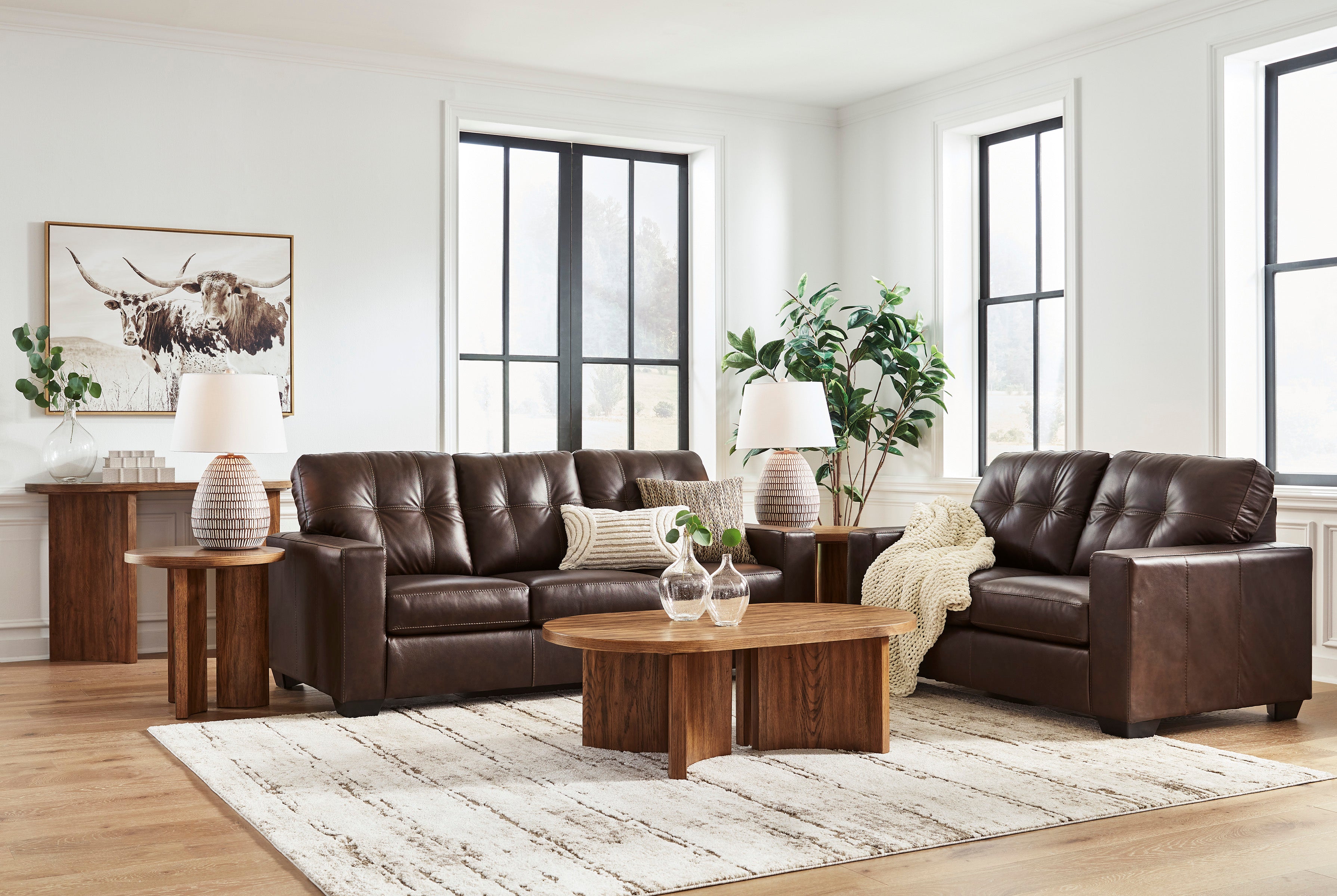 Signature Design by Ashley Pouf Santorine en cuir et aspect cuir 2170614C