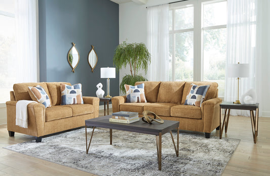 Benchcraft by Ashley Erinslane Honey Sofa and Loveseat 25207