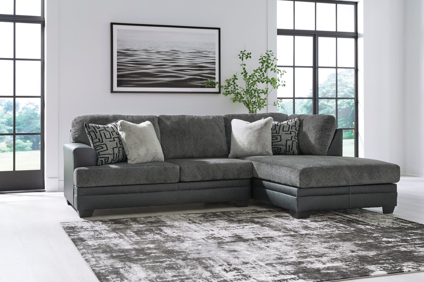 Benchcraft by Ashley Brixley Pier Graphite Sectional 29906