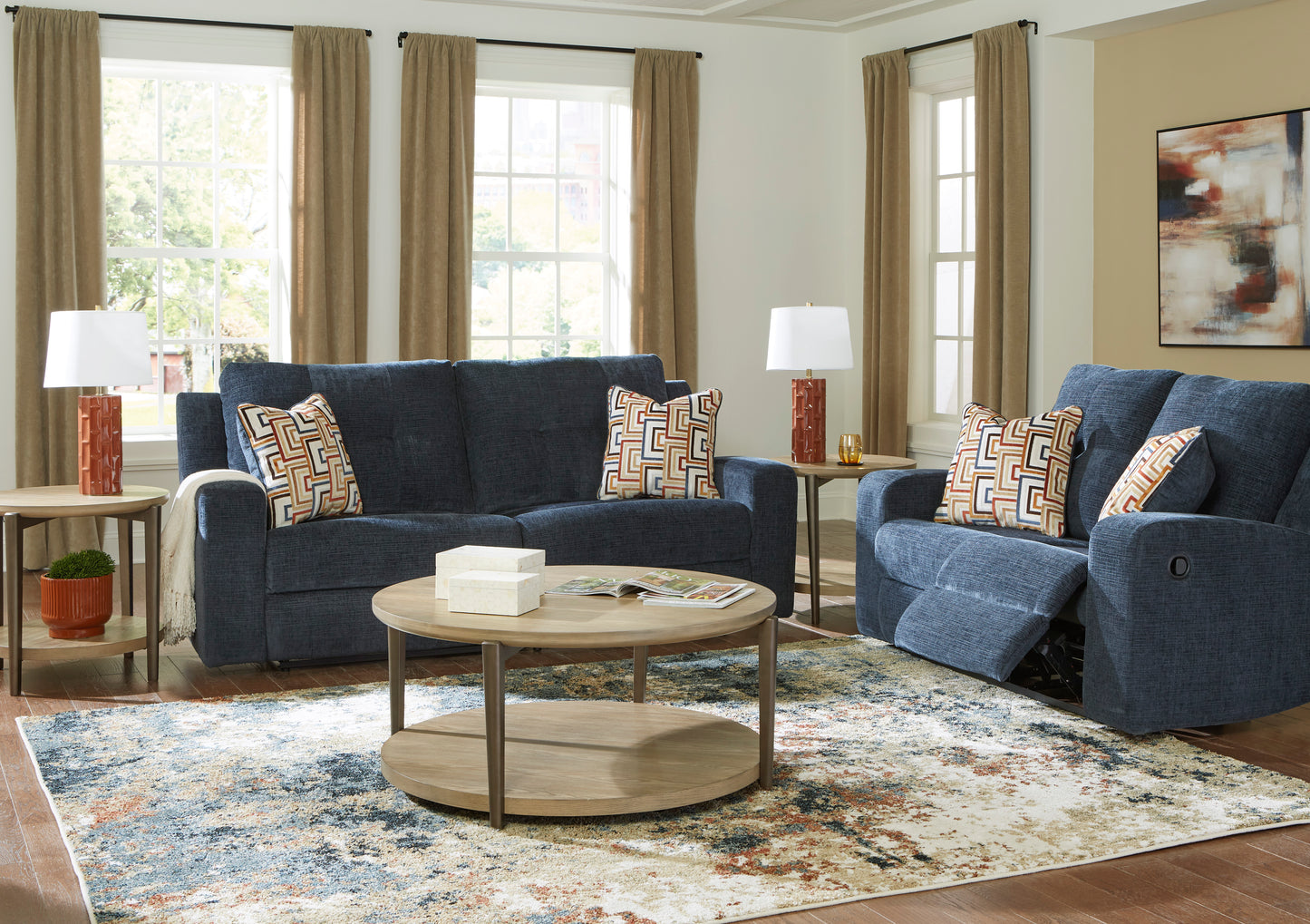 Signature Design by Ashley Danum Ink Reclining Sofa and Loveseat 38806