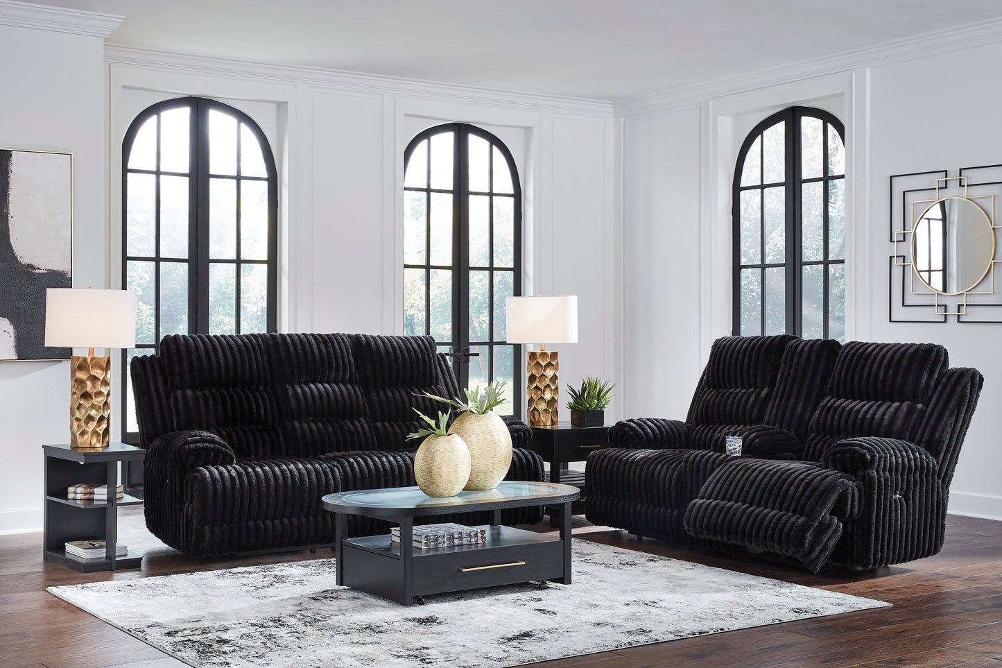 Ashley Signature Design Power Reclining Sofa and Loveseat PC4280