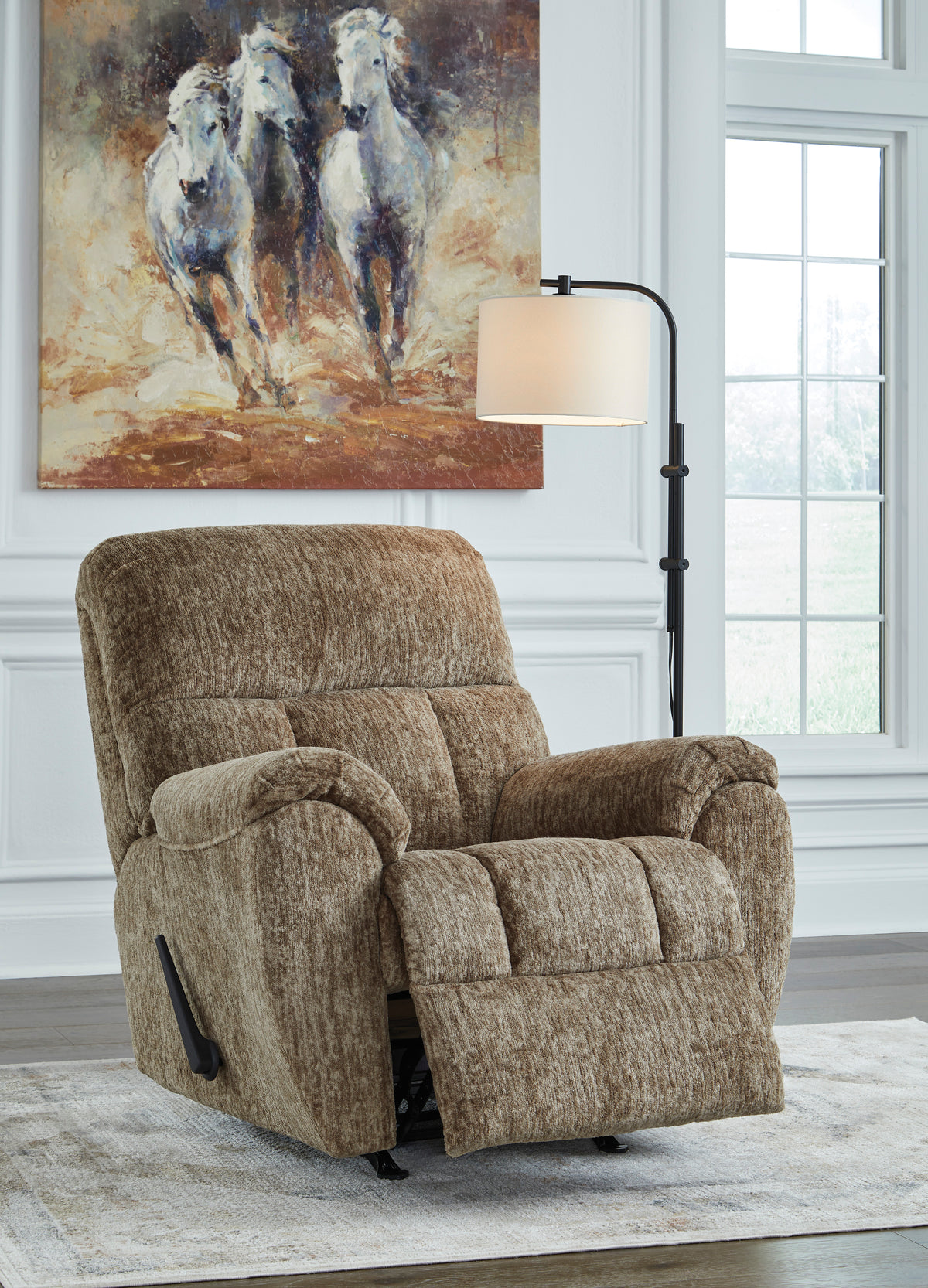 Ashley Signature Design Stayfish Taupe Rocker Recliner PC5260
