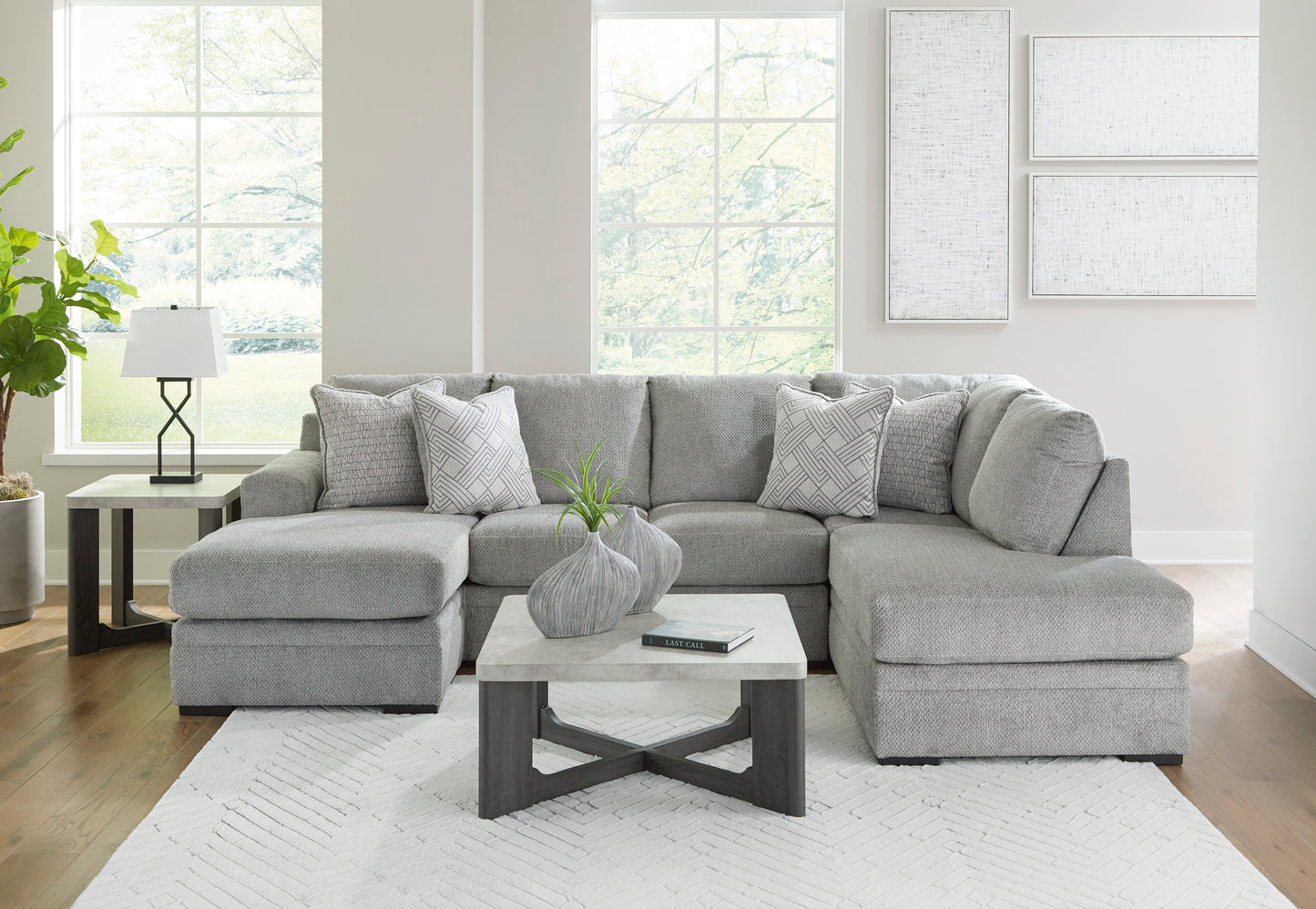 Signature Design by Ashley Casselbury Cement Sectional 52906