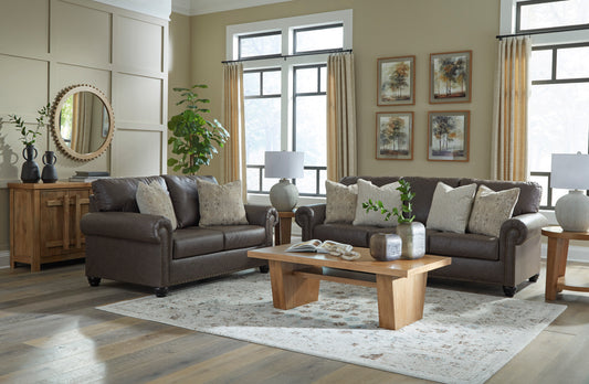 Benchcraft by Ashley Roxmere Umber Sofa and Loveseat 55503