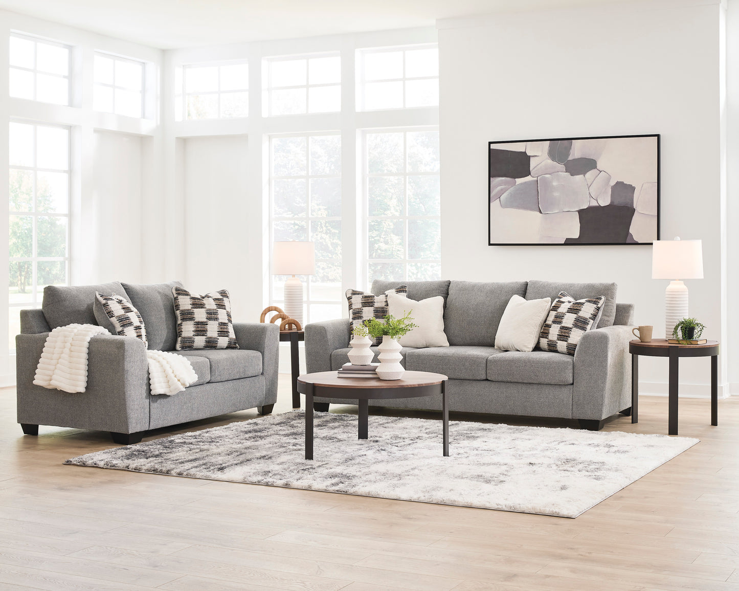 Ashley Benchcraft Loreo Flint Sofa Loveseat 63103