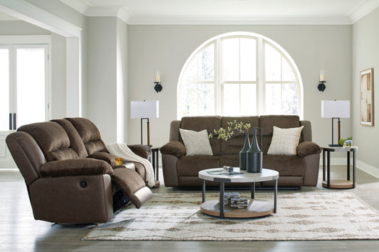Bechcraft by Ashley Dorman Chocolate Reclining Sofa and Loveseat 94608