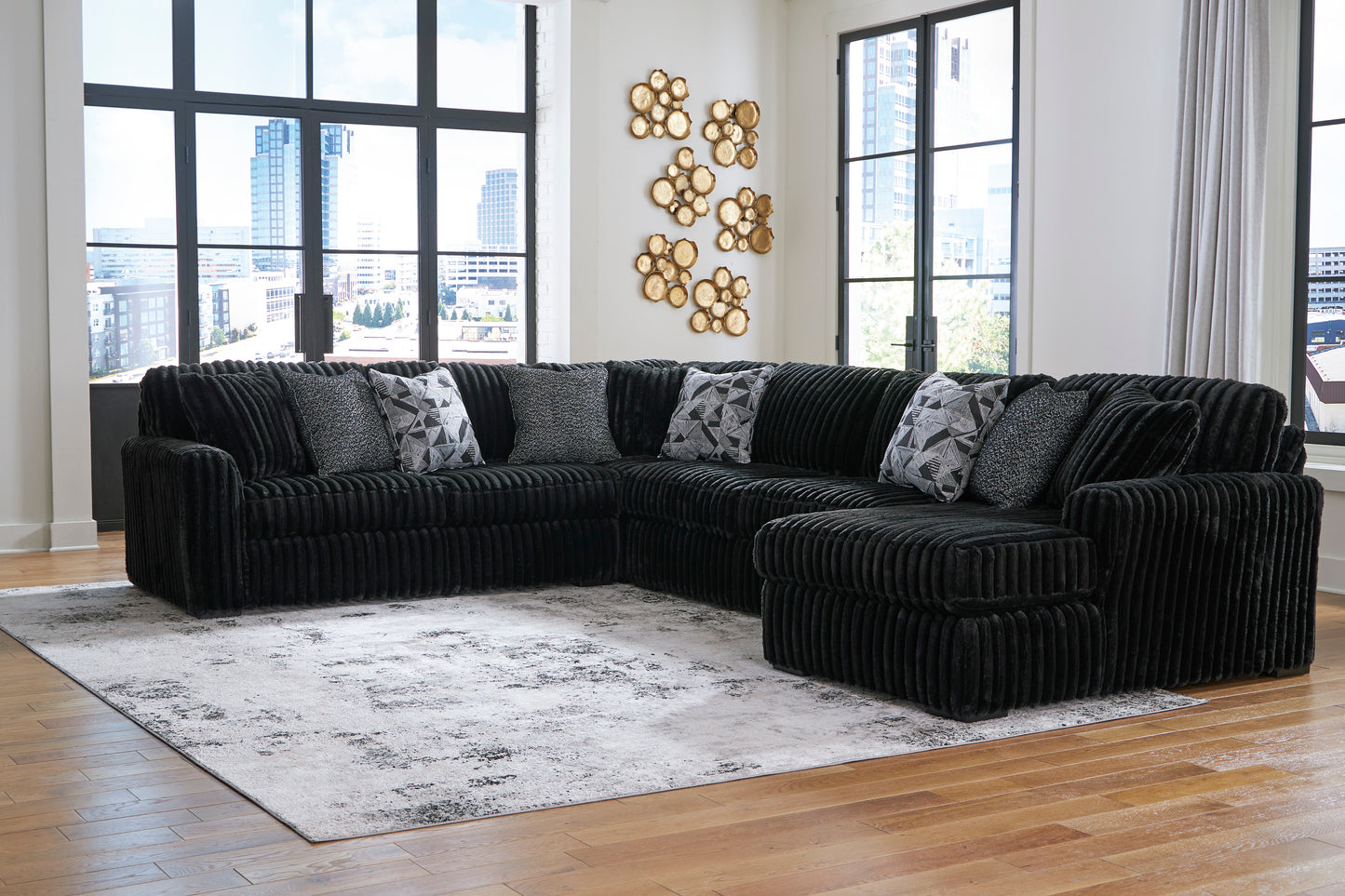 Signature Design by Ashley Midnight Madness Onyx Sectional 98103