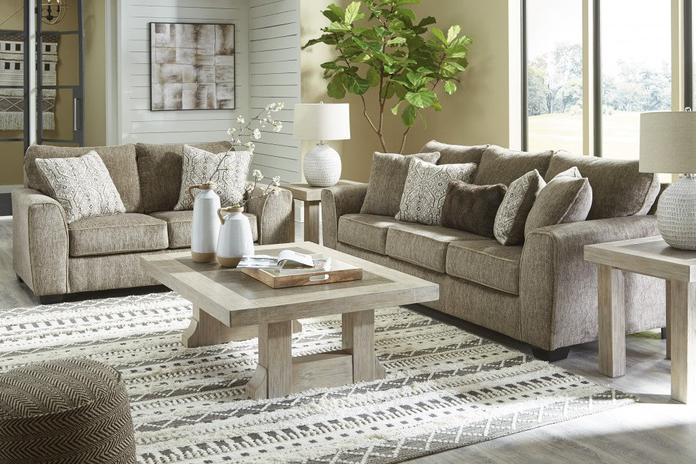 Olin Chocolate Sofa Loveseat 40002