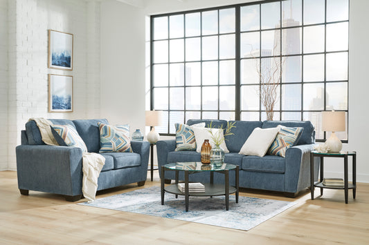 Ashley Signature Design Caston Indigo Sofa Loveseat 40605