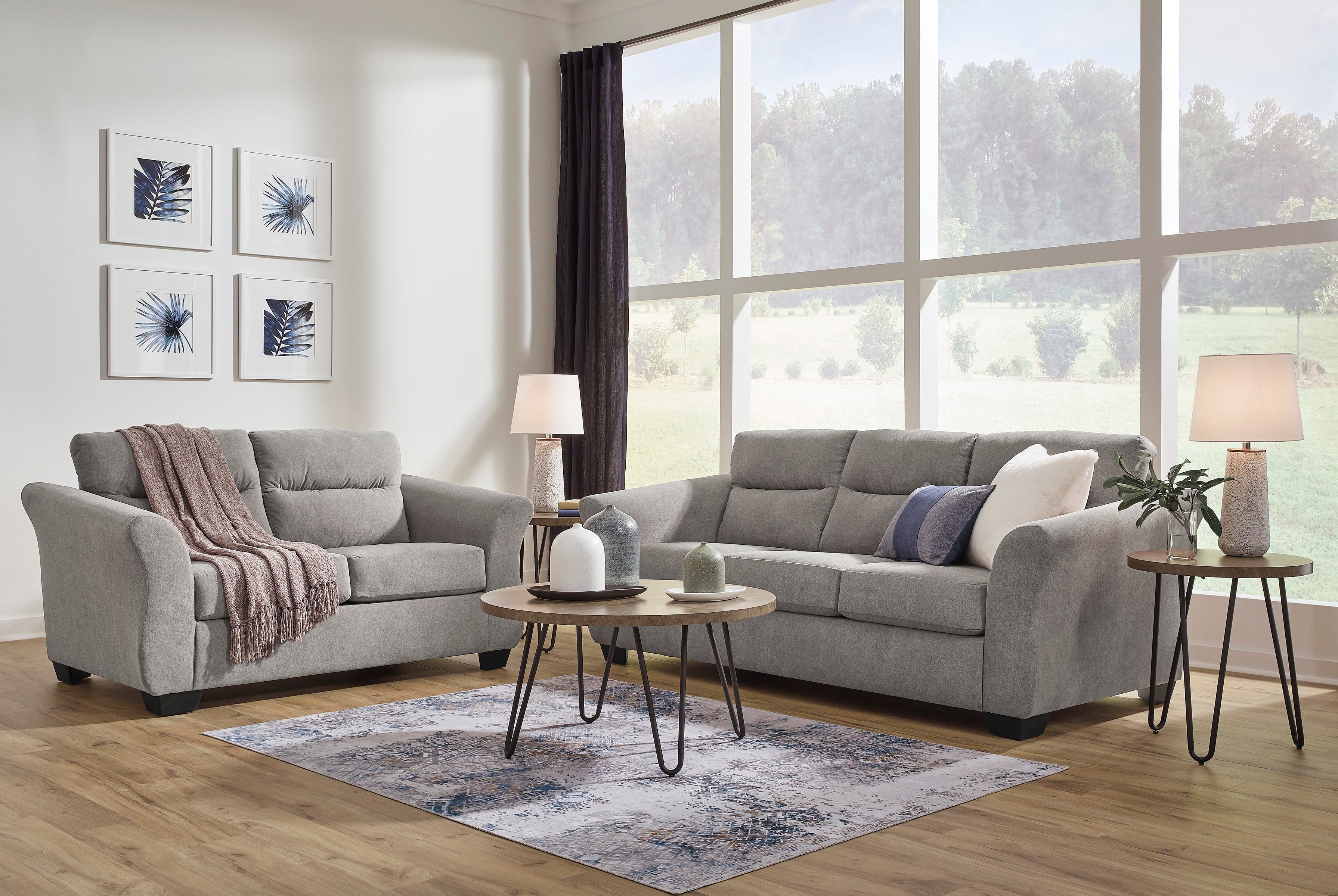 Ashley Signature Design Slate Miravel Sofa Loveseat 46206 Eagle