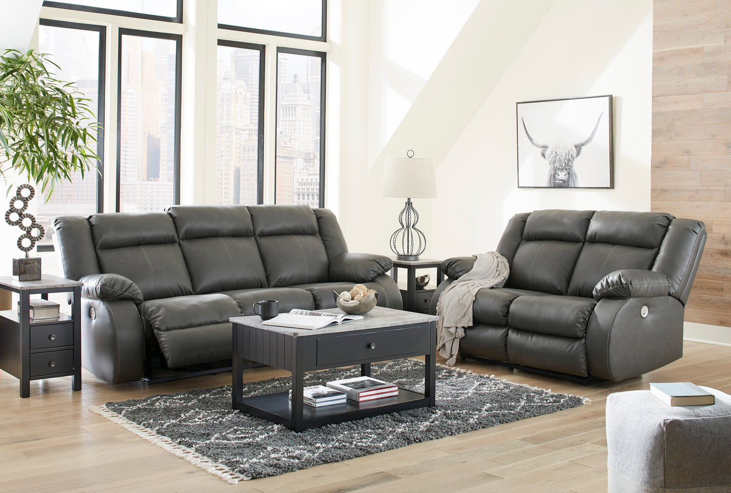 Ashley Signature Design Denoron Reclining Sofa/Love 53504