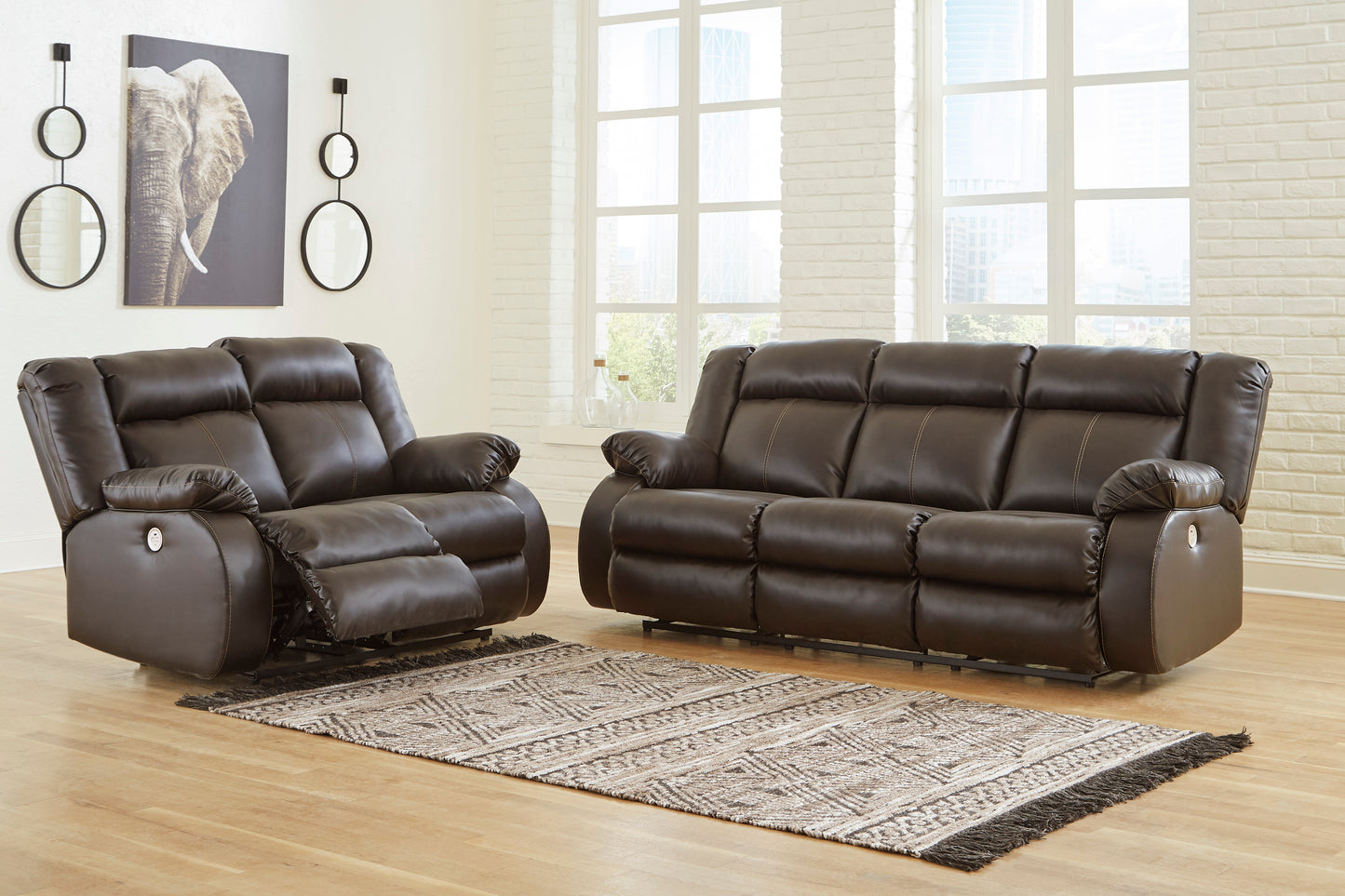 Ashley Signature Design Denoron Reclining Sofa/Love 53505