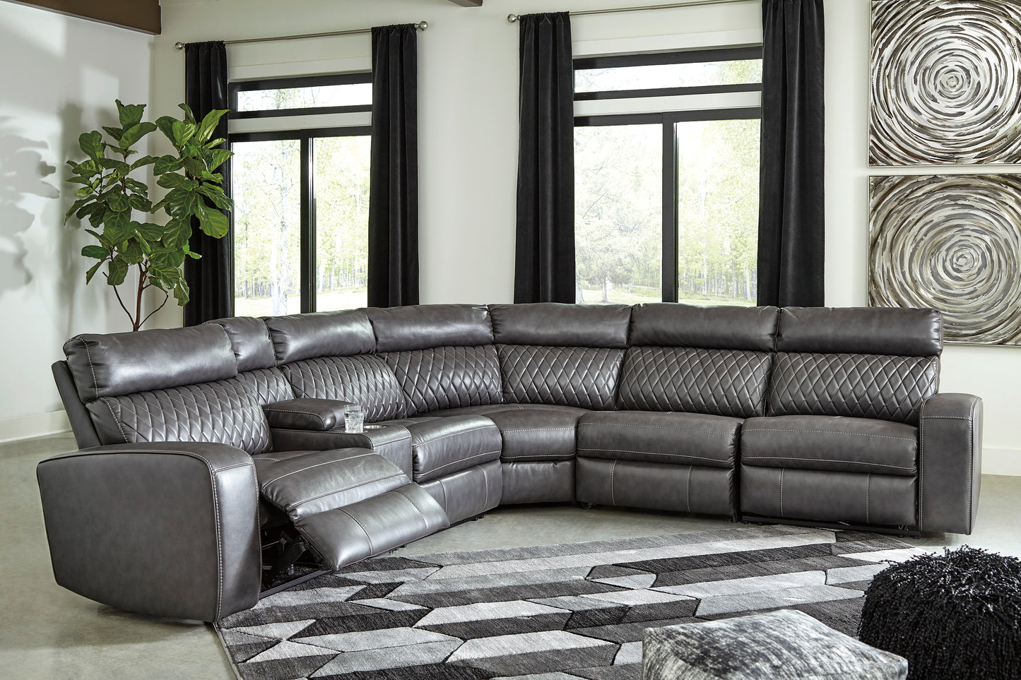 Ashley Signature Design Samperstone Reclining Sectional 55203