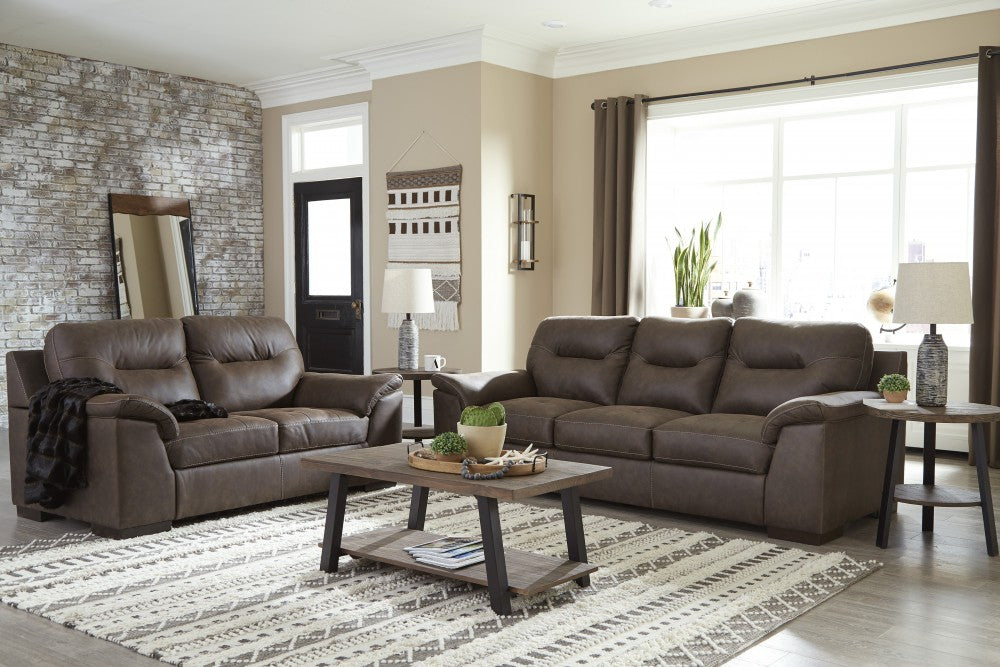 Maderla Walnut Sofa Loveseat 62002