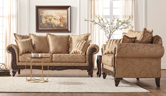 Hughes Momentum Khaki 7650 Sofa Loveseat