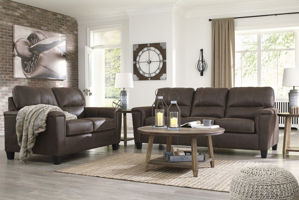 Navi Chestnut Sofa Loveseat 94003