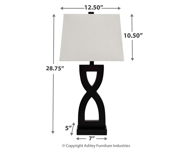Amasai Poly Table Lamp (2/CN) Dawn Test Store Dev