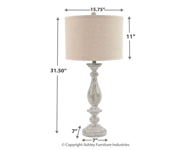 Bernadate Poly Table Lamp (2/CN) Dawn Test Store Dev