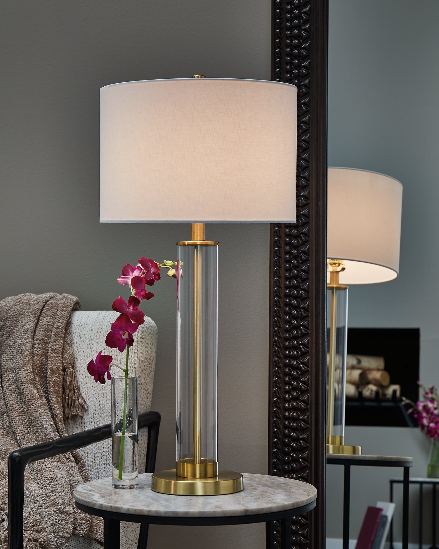 Orenman Glass Table Lamp (2/CN) Dawn Test Store Dev