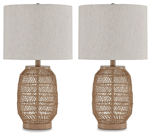 Orenman Rattan Table Lamp (2/CN) Dawn Test Store Dev