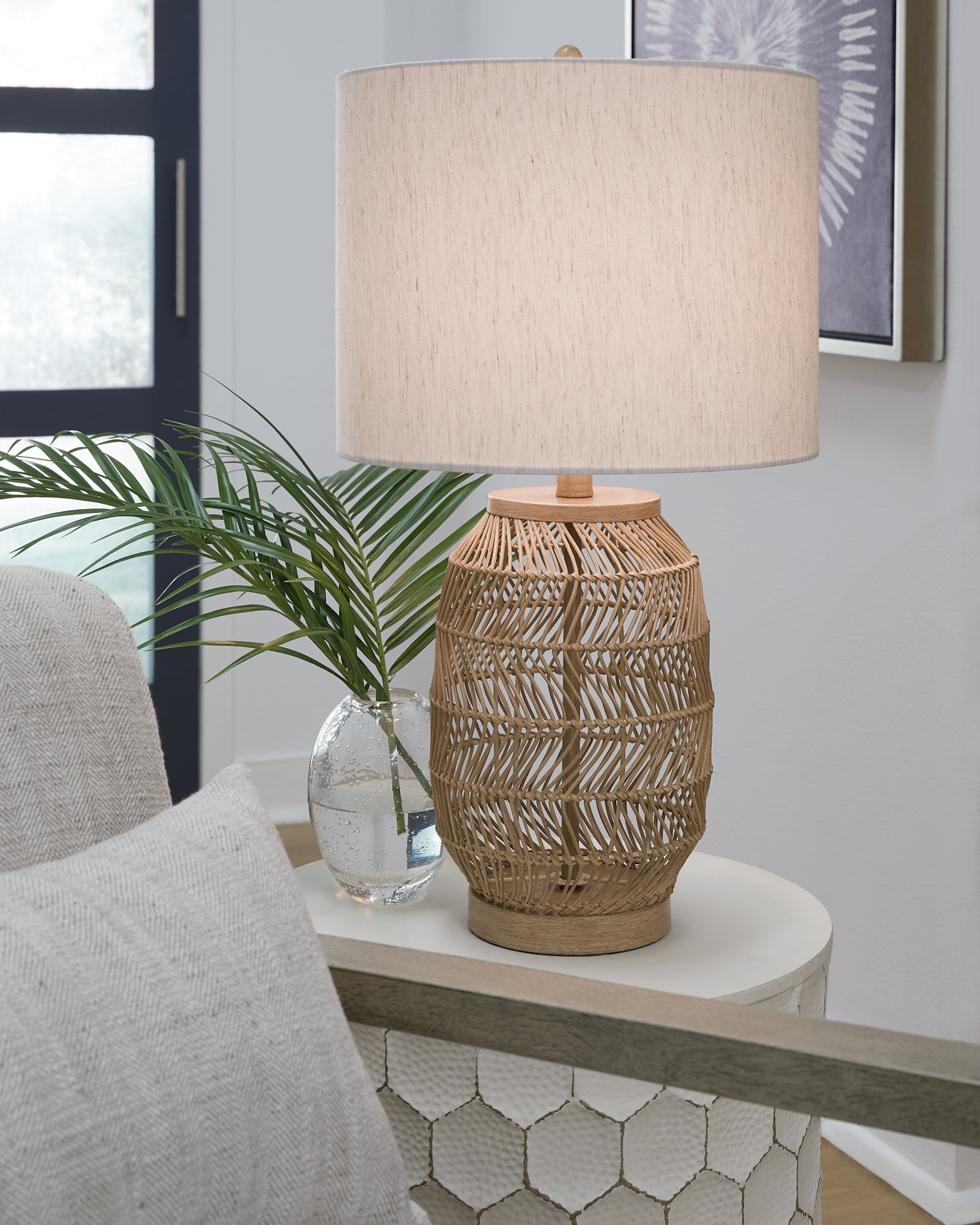 Orenman Rattan Table Lamp (2/CN) Dawn Test Store Dev