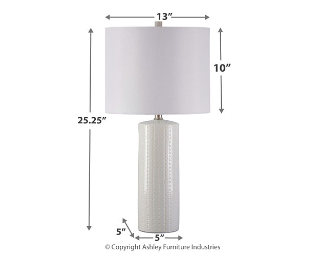 Steuben Ceramic Table Lamp (2/CN) Dawn Test Store Dev