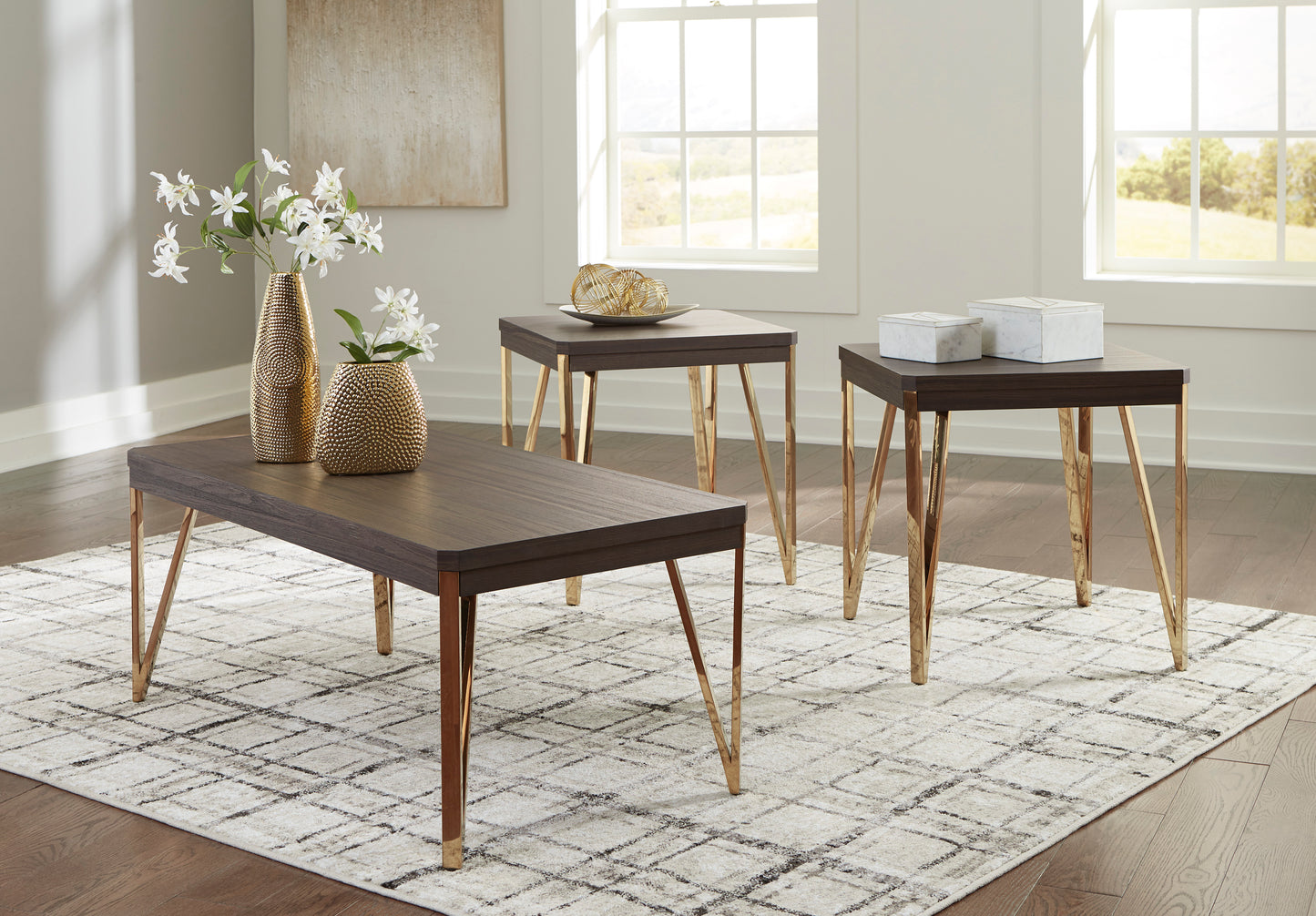 Ashley Signature Design T404 Bandyn 3 Pc Table Set