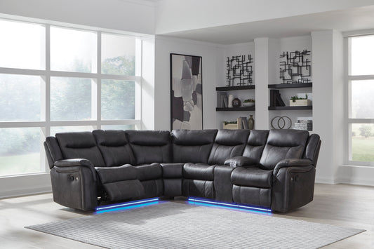Ashley Signature Design Sultan Meadow Eclipse LED Lighted Reclining Sectional PC13001