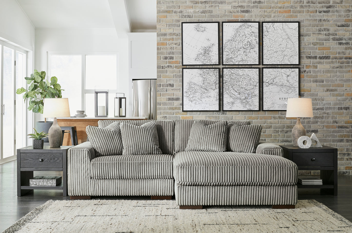Signature Design by Ashley 21105 Lindyn Fog Sectional Chaise