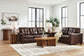 Signature Design by Ashley Santorine Dark Brown Sofa and Loveseat 21706