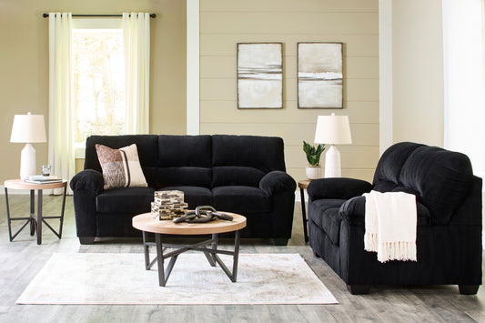 Ashley Signature Design Simple Joy Onyx Sofa Loveseat 24204