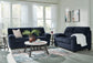 Ashley Signature Design Simple Joy Navy Sofa Loveseat 24205