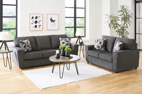 Signature Design by Ashley Cascilla Slate Sofa and Loveseat 26804