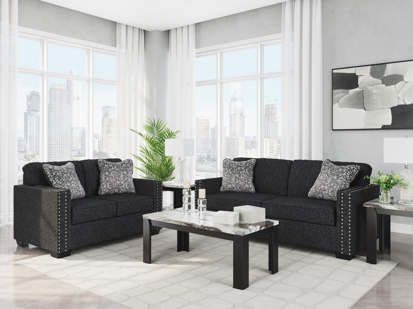 Ashley Benchcraft Jasmine Peaks Sofa Loveseat 28904