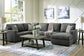 Signature Design by Ashley Edenfield Charcoal Sectional 29003