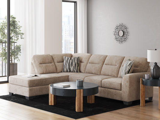 Benchcraft by Ashley Olten Mocha Sectional with Chaise 31304