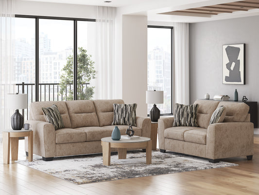 Benchcraft by Ashley Olten Mocha Sofa Loveseat 31304