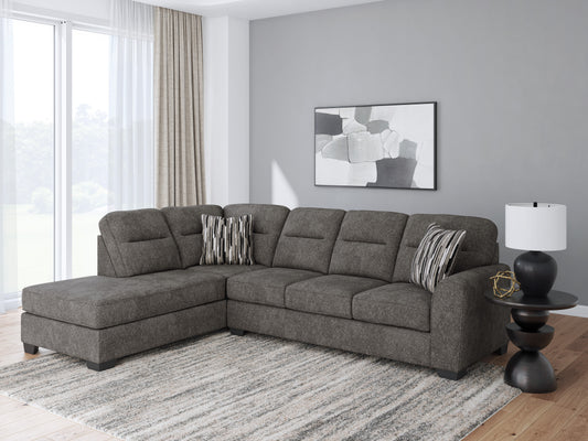 Benchcraft by Ashley Olten Graphite Sectional with Chaise 31305