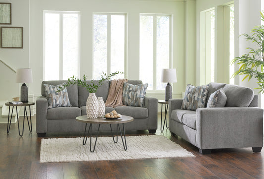 Signature Design by Ashley Deltona Graphite Sofa and Loveseat 51205