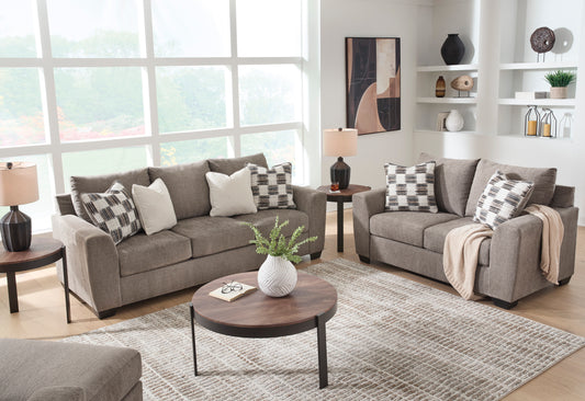 Ashley Benchcraft Loreo Truffle Sofa Loveseat 63102