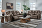 Ashley Signature Design Lowilla Driftwood Reclining Sofa and Loveseat PC6450