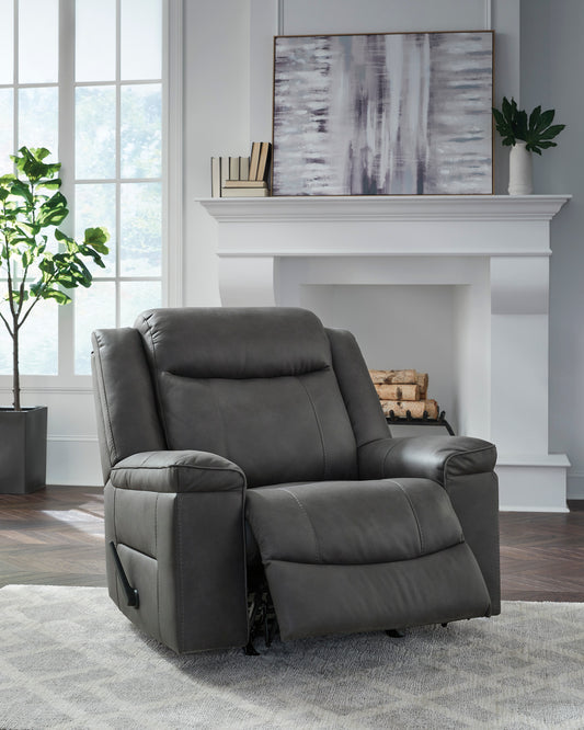 Ashley Signature Design Status Check Shadow Rocker Recliner PC6530