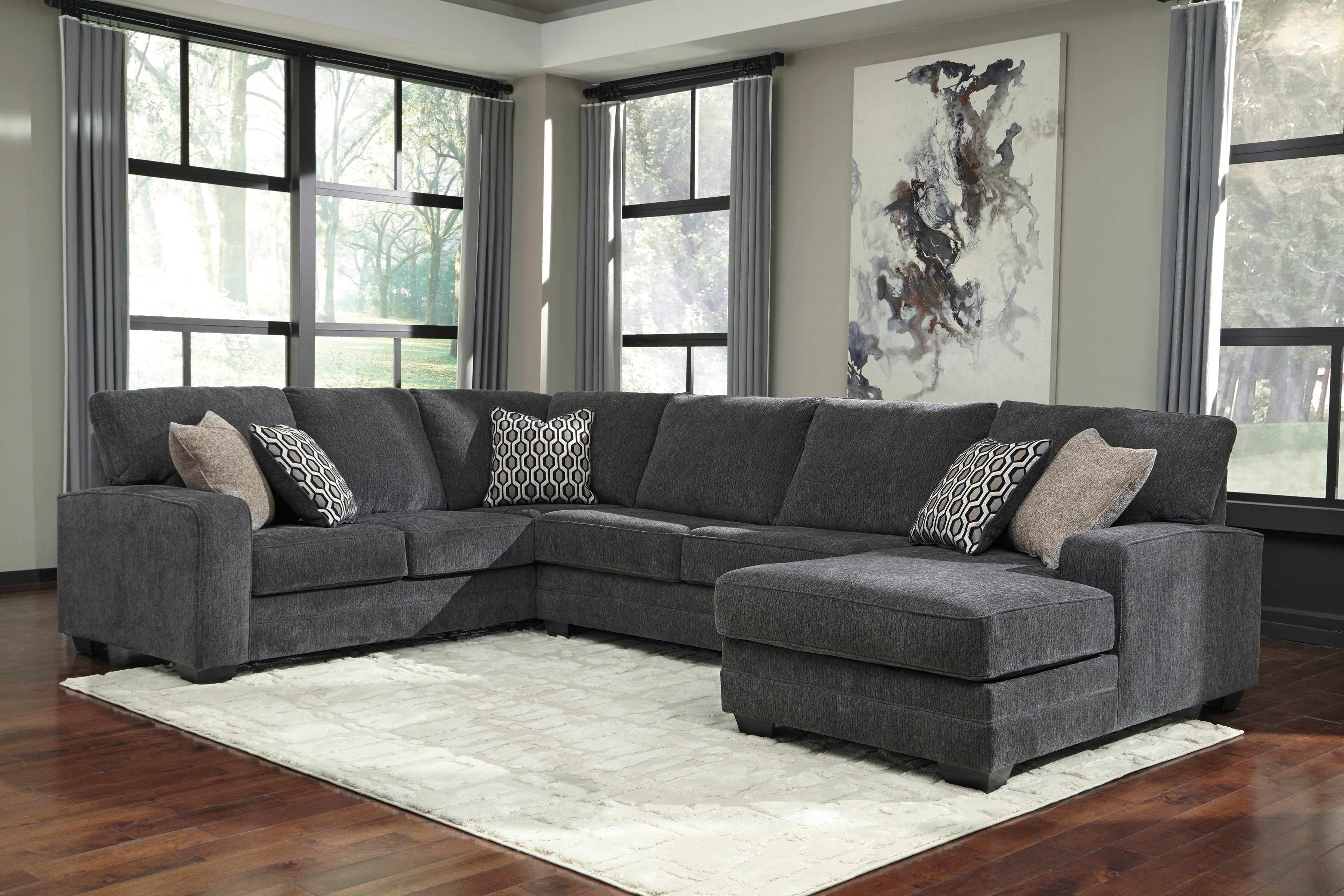 Benchcraft by Ashley Tracling Charcoal Sectional Chaise 72600 – Eagle ...