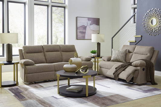 Ashley Signature Design Side-Swipe Mocha Reclining Sofa and Loveseat PC9140