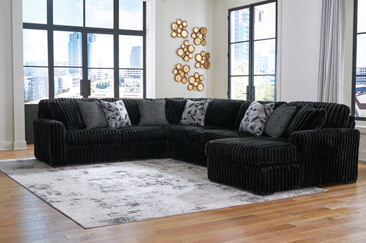 Signature Design by Ashley Midnight Madness Onyx Sectional 98103