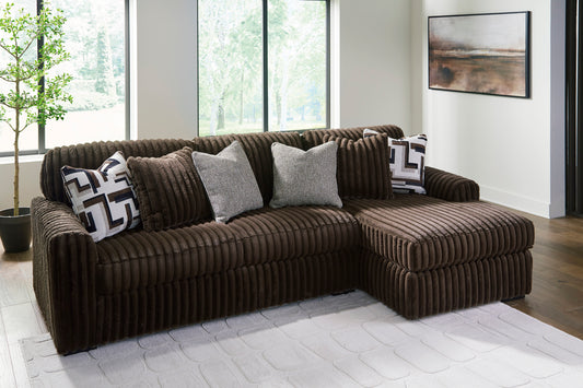Ashley Signature Design Midnight Madness Brown Sectional Chaise 98104