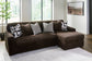 Ashley Signature Design Midnight Madness Brown Sectional Chaise 98104