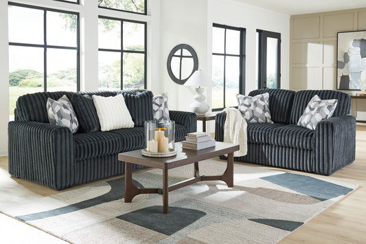 Ashley Signature Design Midnight Madness Gunmetal Sofa Loveseat 98105