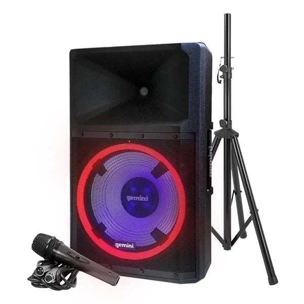 Gemini Ultimate 15" Bluetooth Pary Speaker With Dynamic LED Lights