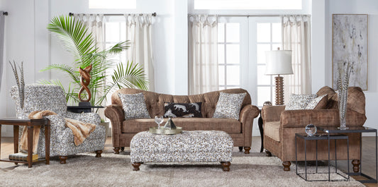 Hughes Opulent Hickory Sofa Loveseat